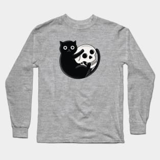 Cat and skull Long Sleeve T-Shirt